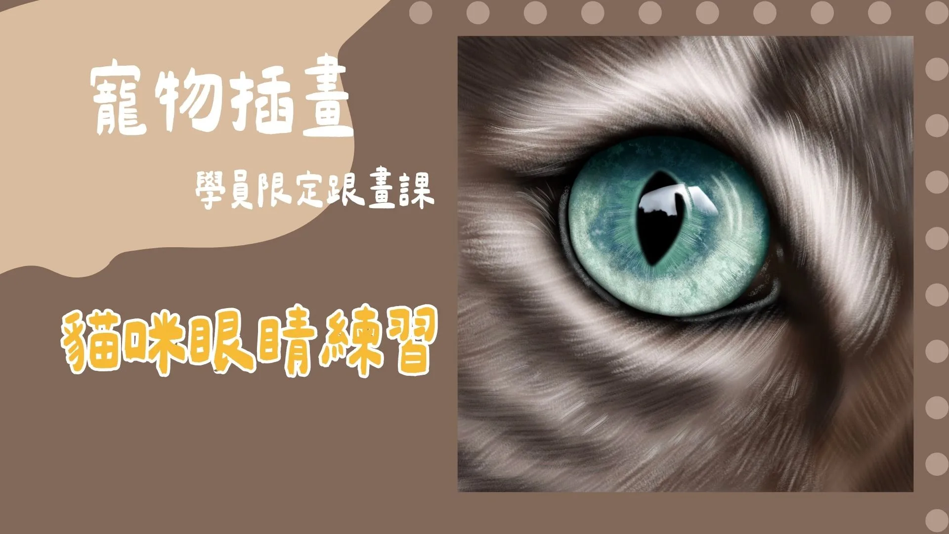 寵物插畫課-貓咪眼睛練習