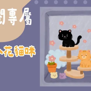訂閱專屬-粉蠟筆小花貓咪